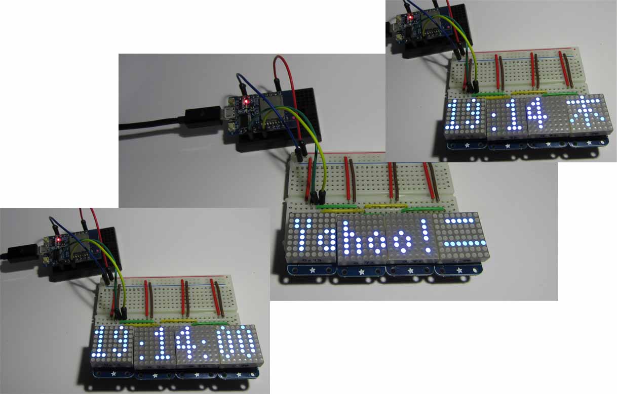 自作led電光掲示板に Yahooニュースや 天気予報 を表示させ さらに Ntp 時計機能追加しました Mgo Tec電子工作
