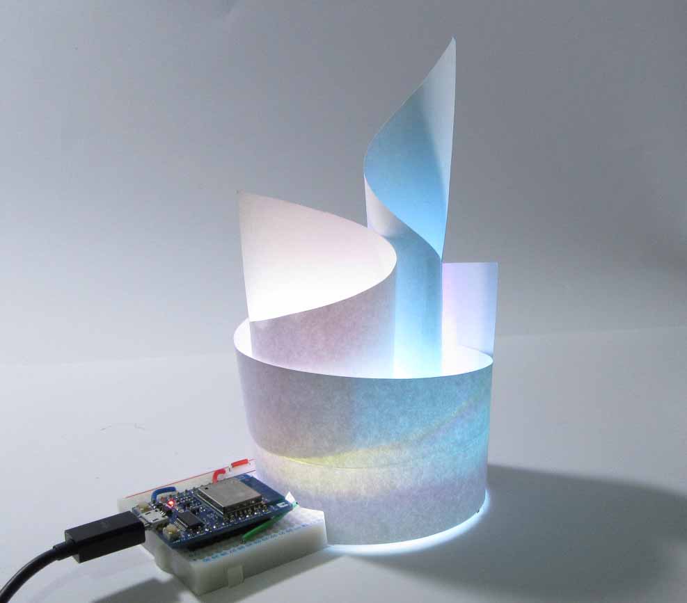 ESP8266, NeoPixel & Paper LED Illumination Object