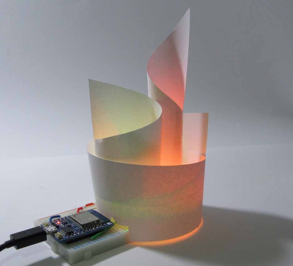 ESP8266, NeoPixel & Paper LED Illumination Object
