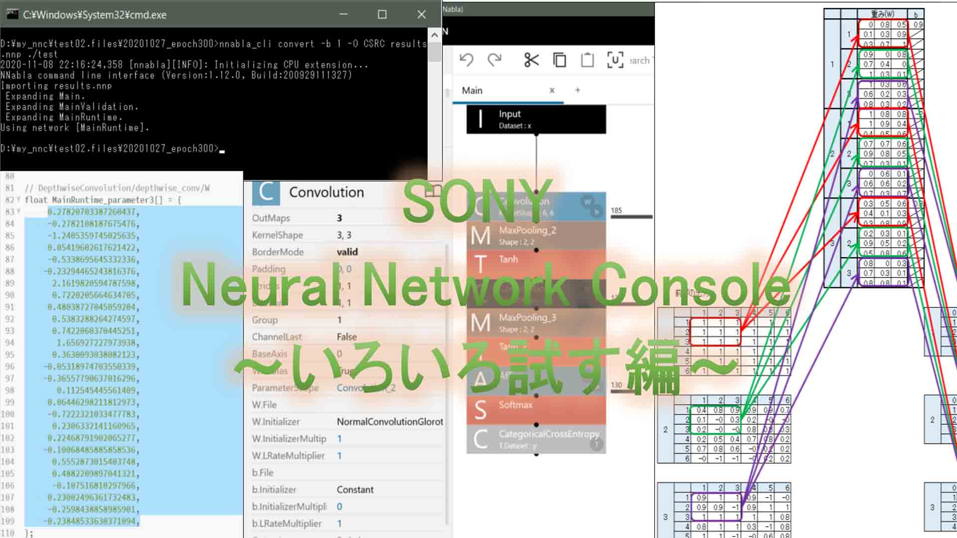 SONY,Neural,Network,Console,をいろいろ試してみました。