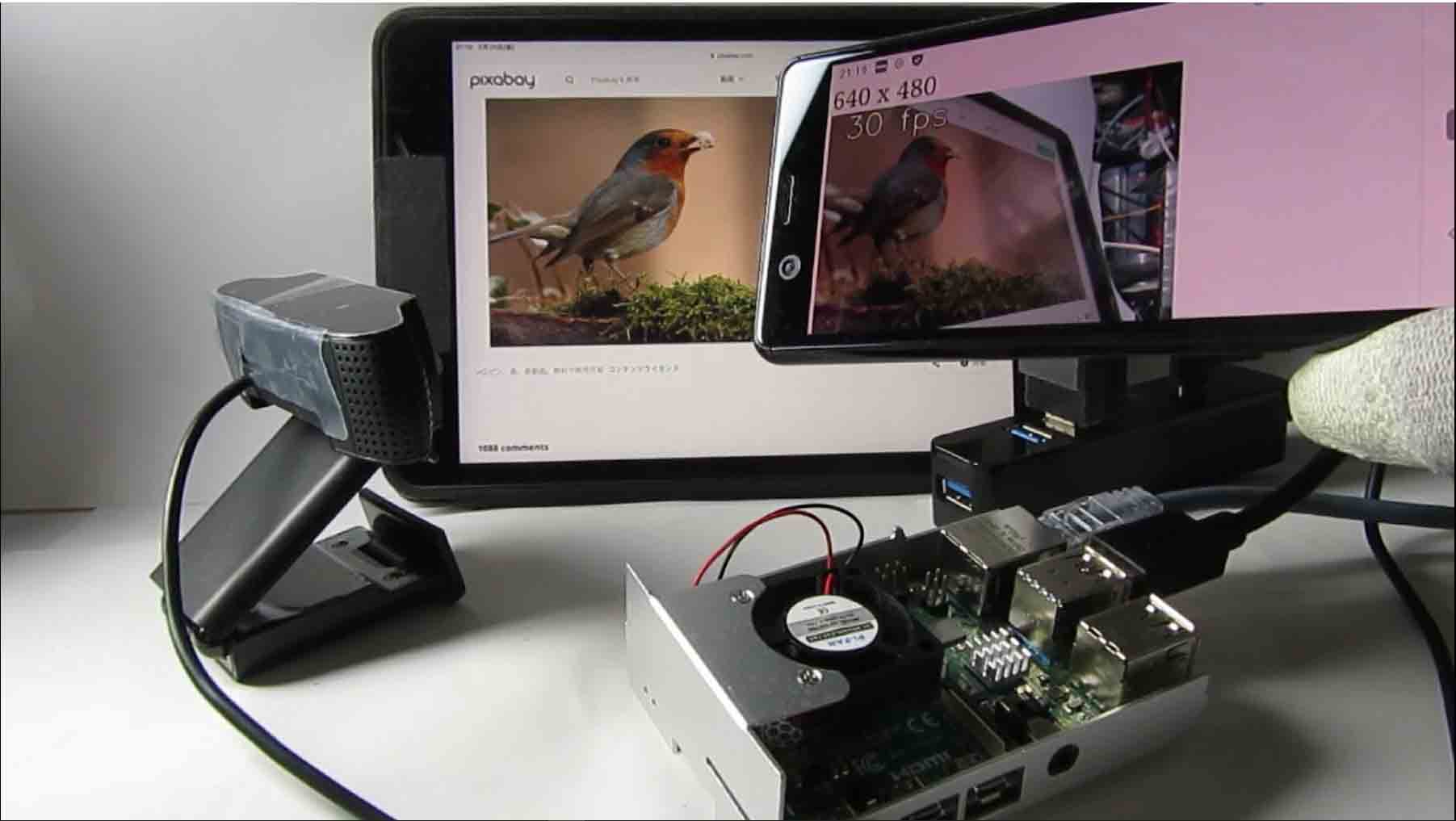 ラズパイ4BとUSBカメラで、Python Bottle、OpenCVを使ったブラウザ上のMJPGストリーミング実験（備忘録）