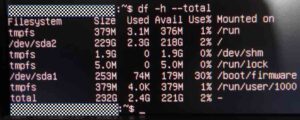 df -h --total コマンド