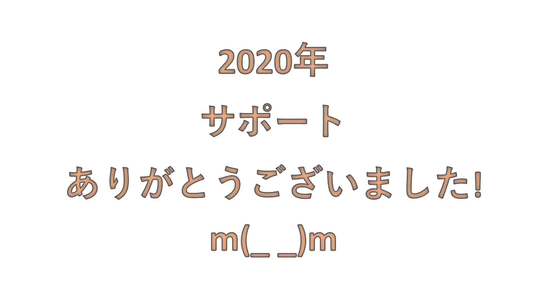 2020年のご支援報告です